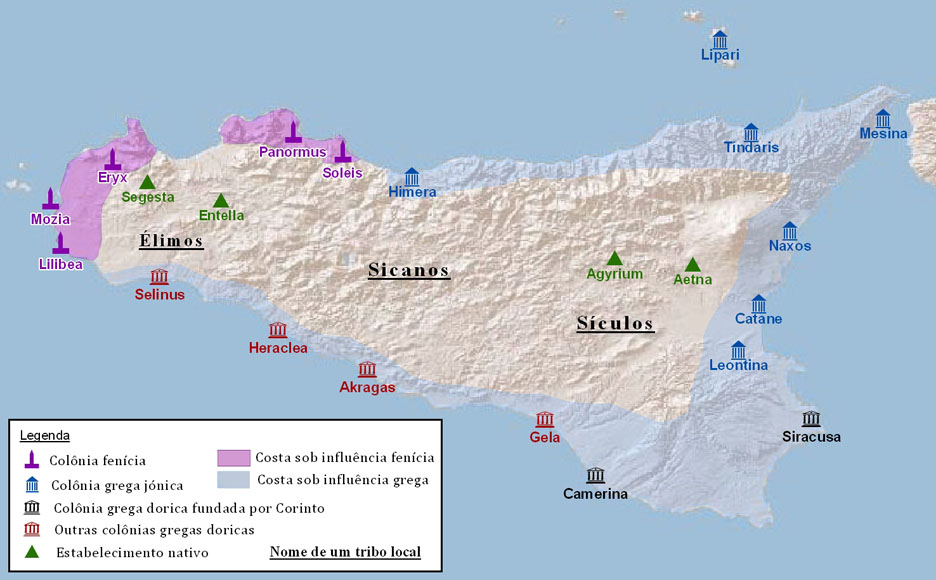 As Colônias Fenícias e Gregas da Sicília