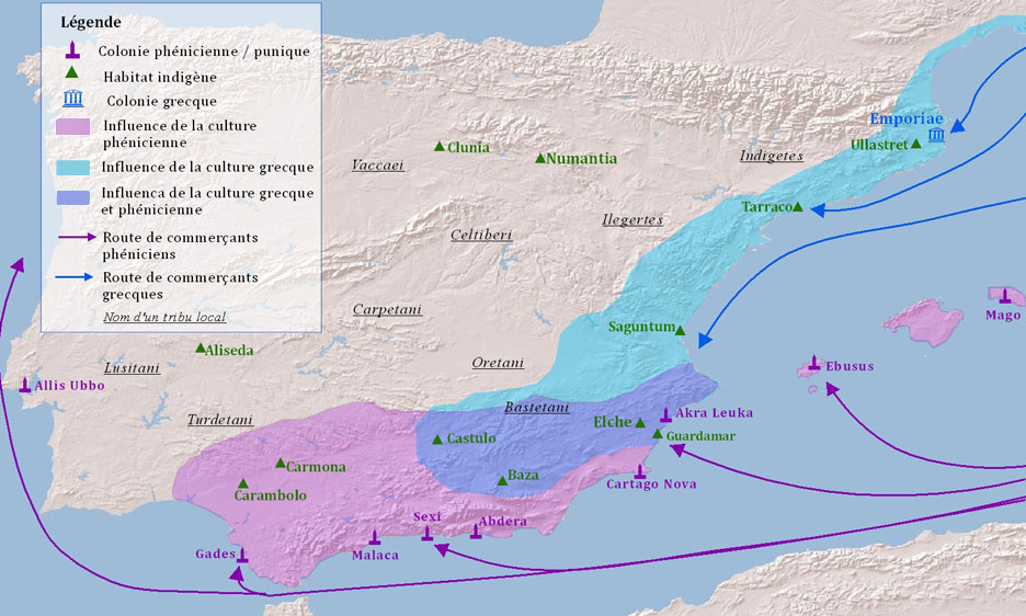 Les Colonies Phéniciennes et Grecques de l'Ibérie