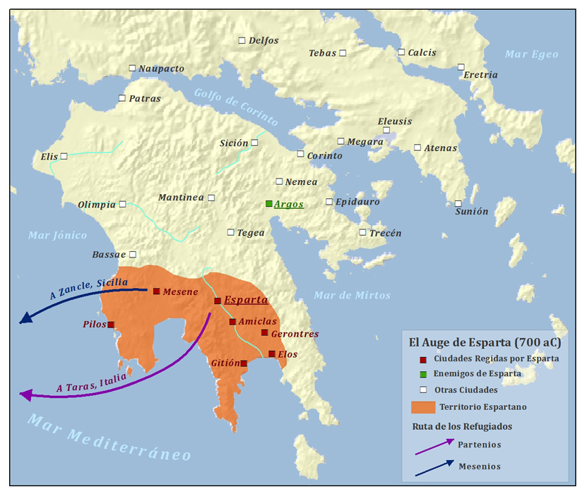 Esparta Mapa