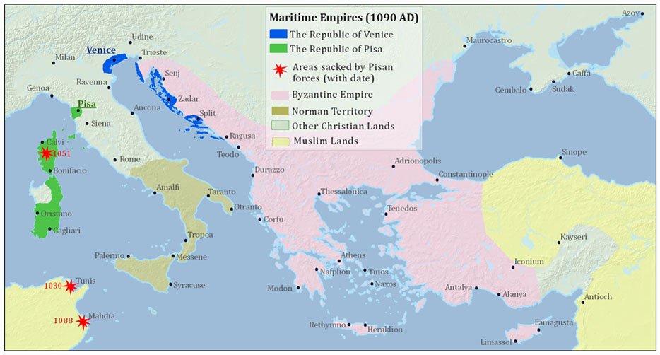 The Maritime Republics of Venice, Genoa, and Pisa