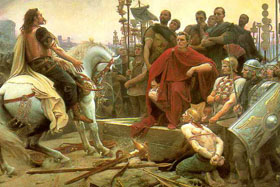 Caesar defeats the Gauls